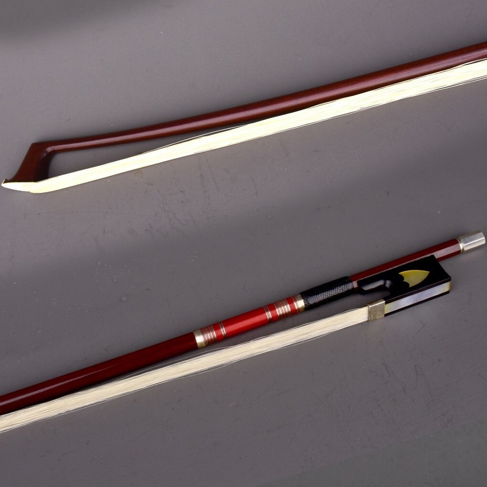 D.Peccatte Copy Master Antique Pernambuco Violin Bow Ebony Shield Frog Silver