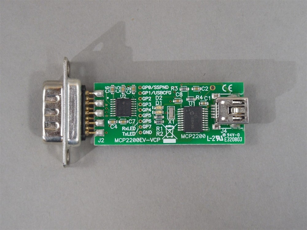 Microchip MCP2200EV-VCP Demo Board USB-to-RS232