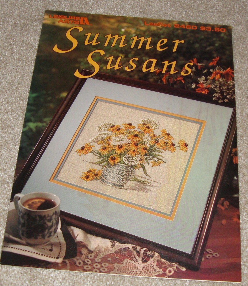Leisure Arts 'Summer Susans' Counted Cross Stitch Pattern - New