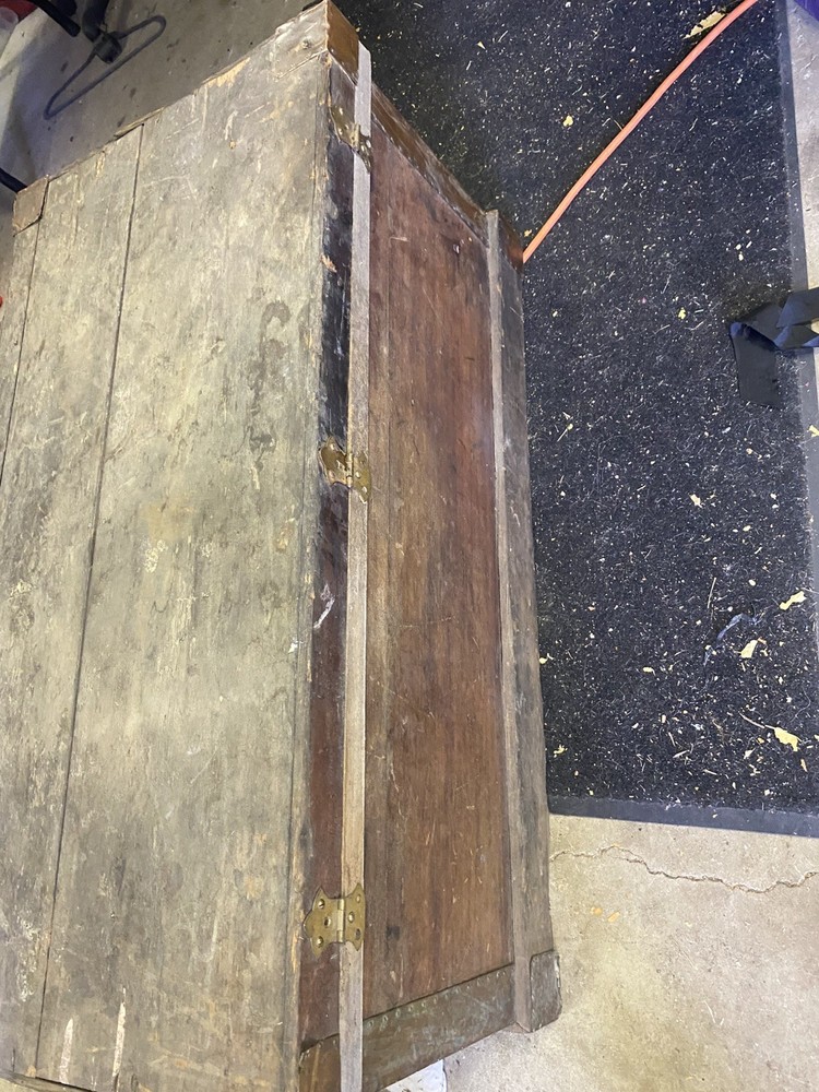Antique Flat Top Trunk, Vintage, All Original