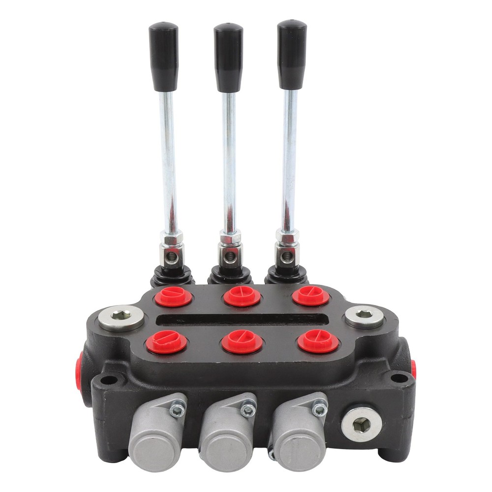3 Spool 25 GPM Hydraulic Directional Control Valve Tractor Loader Double Acting