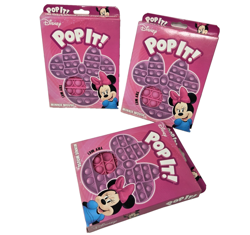 3PK DISNEY'S MINNIE MOUSE POP IT, PINK