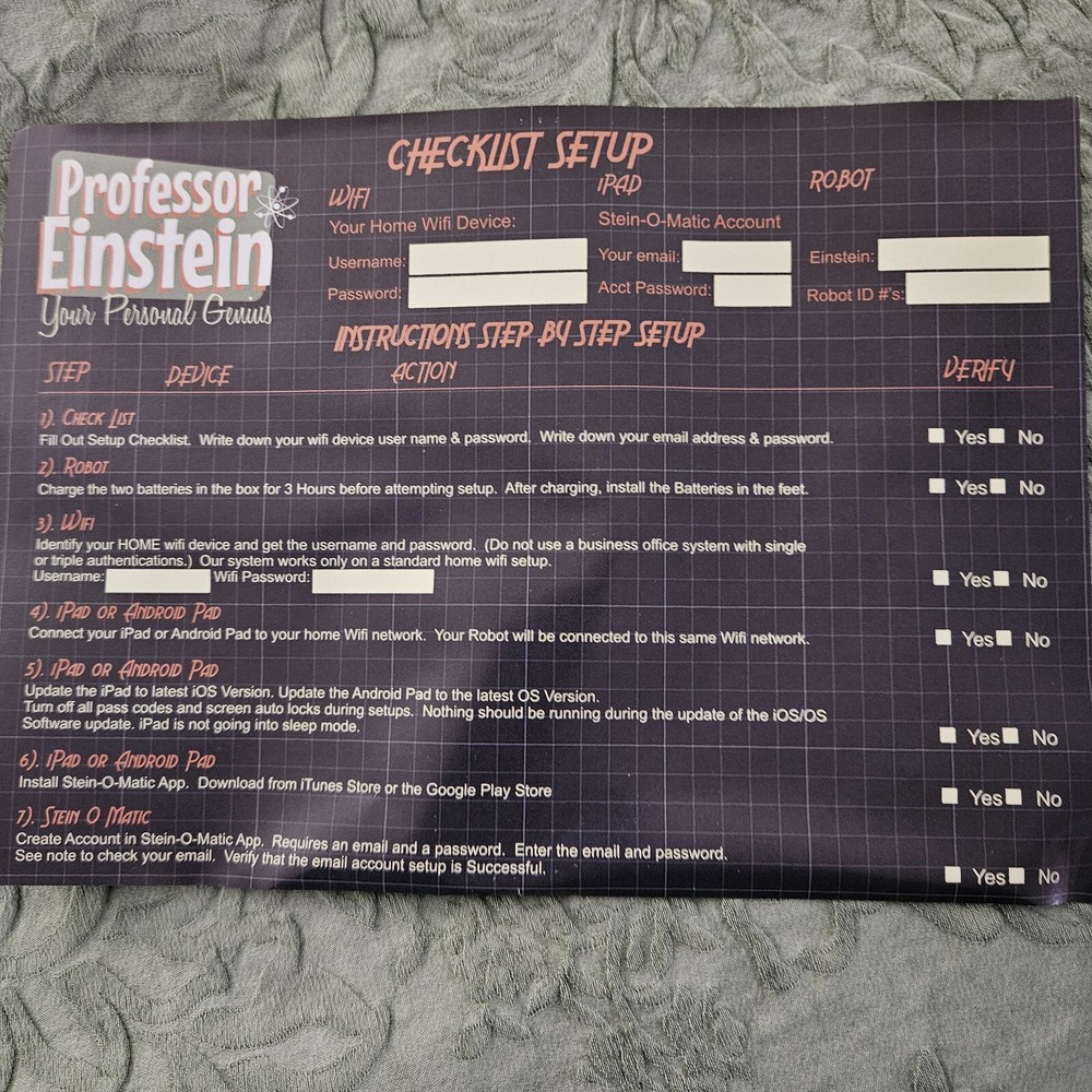 Professor Einstein Interactive Robot Tutor Your Personal Genius! New Open Box
