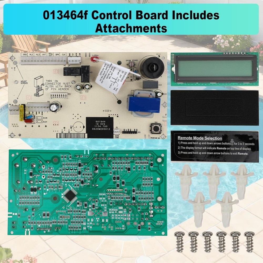NEW! 013464F PC Control Board with LCD Display for Raypak Digital Gas Heaters