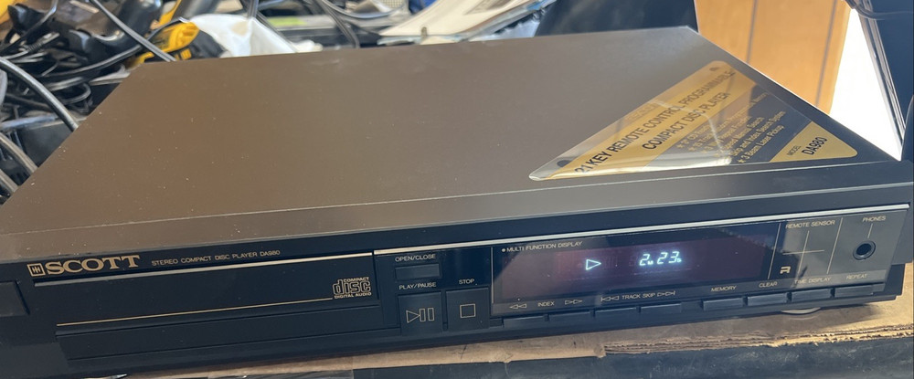 Vintage SCOTT DA980 - Compact Disc CD Player - JAPAN - 80’s TESTED WORKING MINT