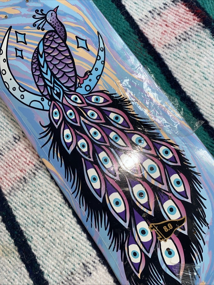 Primitive Brian Peacock 🦚 ‘Peacock’ 🦚 Rare Subscription Skateboard Deck 8.0”
