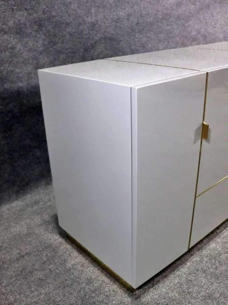Modern Geometric Lacquered Sideboard