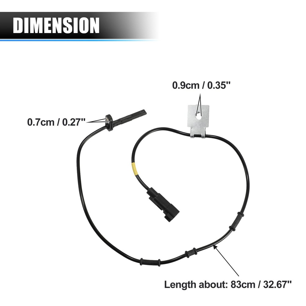 Car ABS Wheel Speed Sensor Front Left Wheel ABS Brake Sensor w/Harness for Ch...