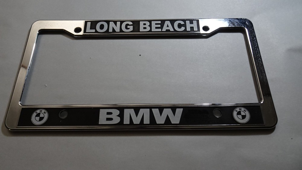 BMW Long Beach License Plate Frame Dealership Plastic