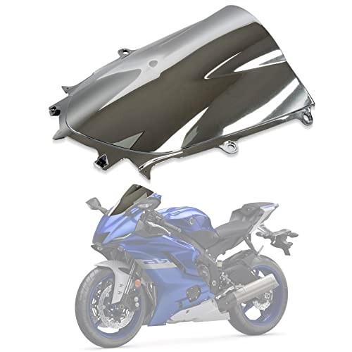 Motorcycle Windshield, Front Windshield Windscreen for YZF R6 600 2017 Chrome
