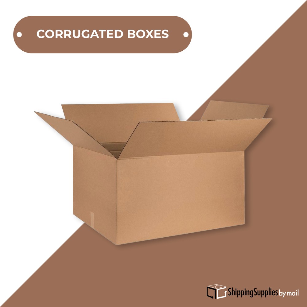 20 x 14 x 14" Corrugated Boxes ECT-32 Brown Shipping/Moving Boxes 20/Bundle