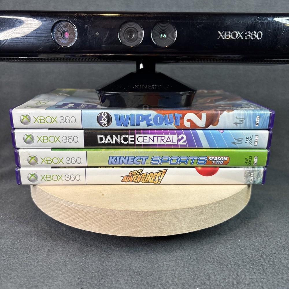 Xbox 360 Kinect Sensor (1414) with 4 Games Bundle - Play Bundle