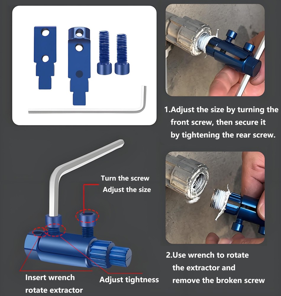Broken Pipe & Screw Extractor Tool, Broken Faucet Extractor Removal Kit for 1...
