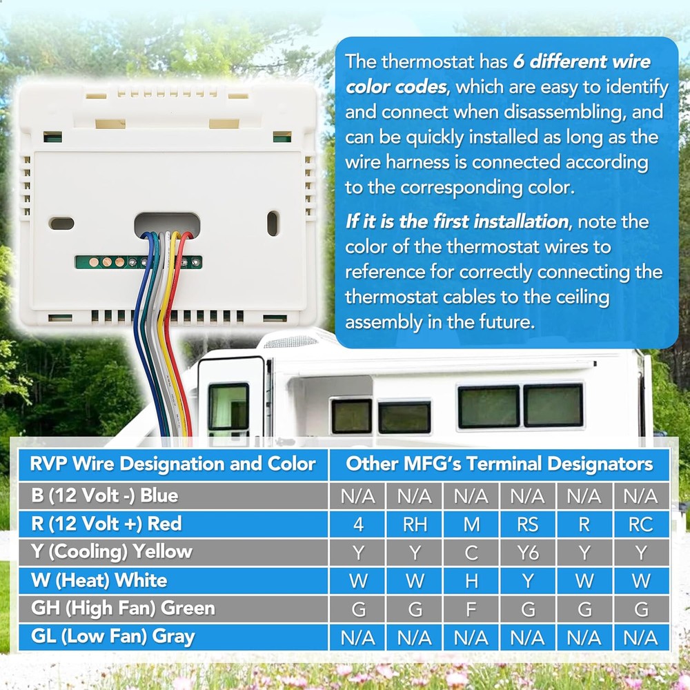 7330G3351 Thermostat For Cole-man RV Air Conditioners Mach Series White