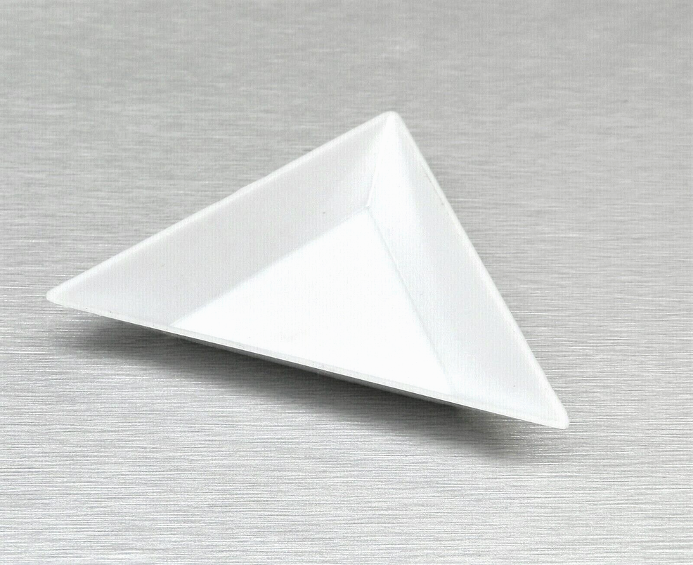 Sorting Trays Plastic Triangular White 10 Pcs Beads Colored Stones Crafts Hobby