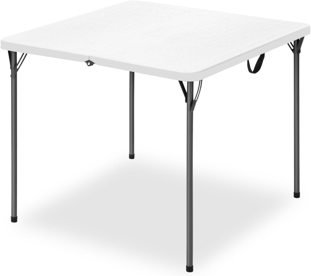 34" Square Folding Table for 4 Person, 330Lbs Weight Capacity Foldable Table wit