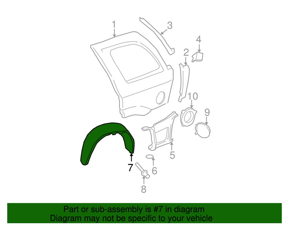 Genuine GM Wheelhouse Liner 15133167