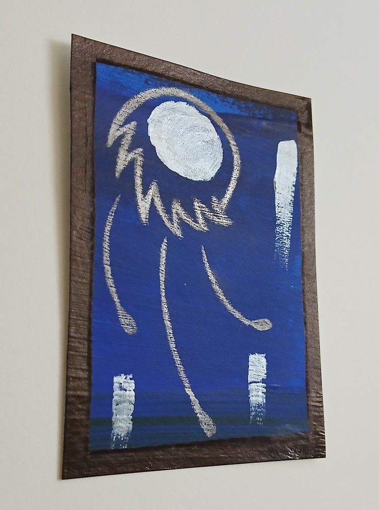 Original Mixed Media Artwork Acrylic ATC