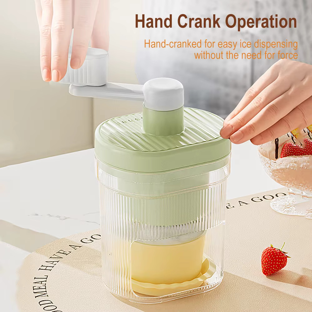 Shaved Ice Machine Portable Manual Ice Crusher Snow Cone Shaved Ice Maker