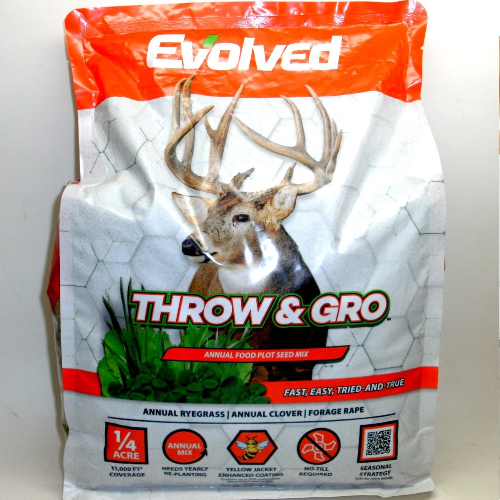 BULK BAGED EVOLVED HARVEST Throw & Gro CLOVER NO-TILL FORAGE FOOD PLOT SEED