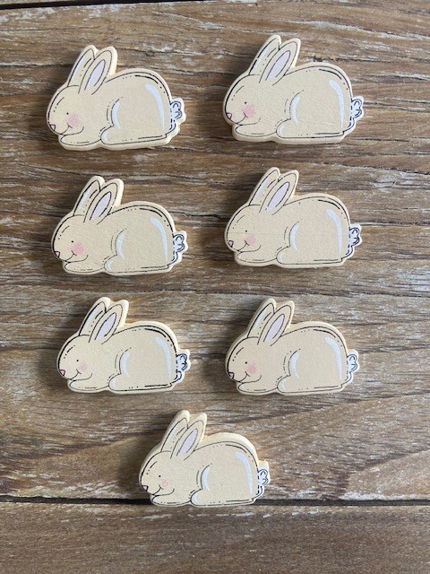 100 Wooden Chips - Easter / Spring Theme - Great for crafting, scrapbooking, etc