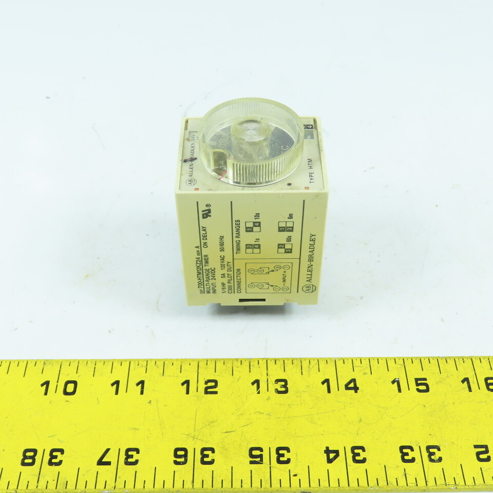 Allen Bradley 700-HTM12KZ24 Ser A Multi-Range Timer ON Delay 24VDC 5A 120VAC