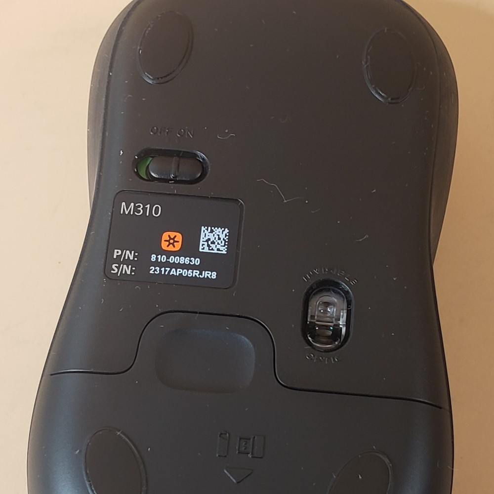 Logitech M310 Wireless Mouse, 2.4 GHz Connectivity, 1000 dpi Optical Sensor