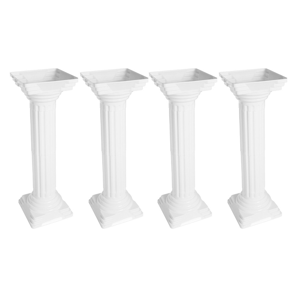 4pcs Roman Column For Wedding Landscaping Pillar Event Decorative Columnar White