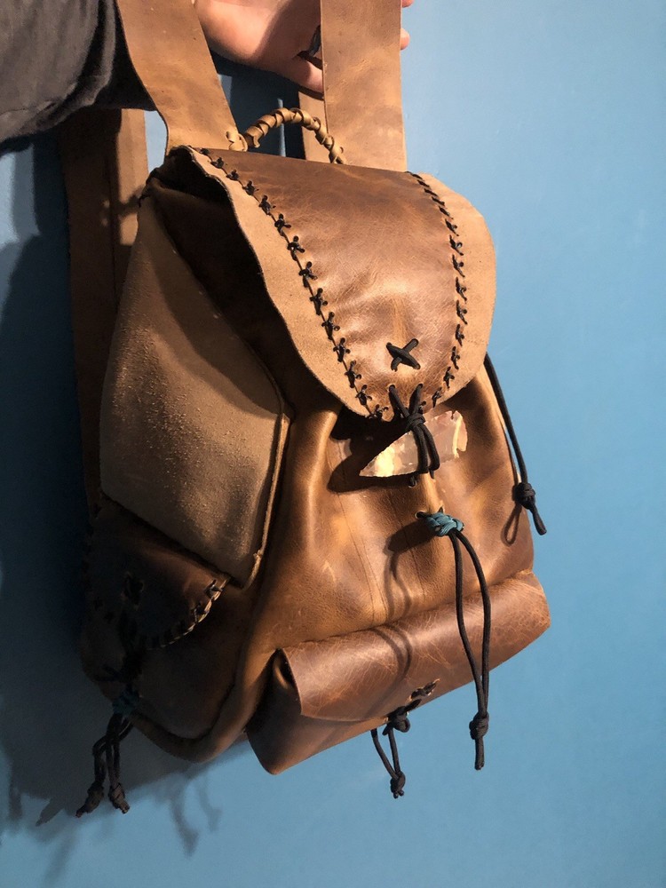 Leather Backpack Survival Pack Genuine High Quality Leather