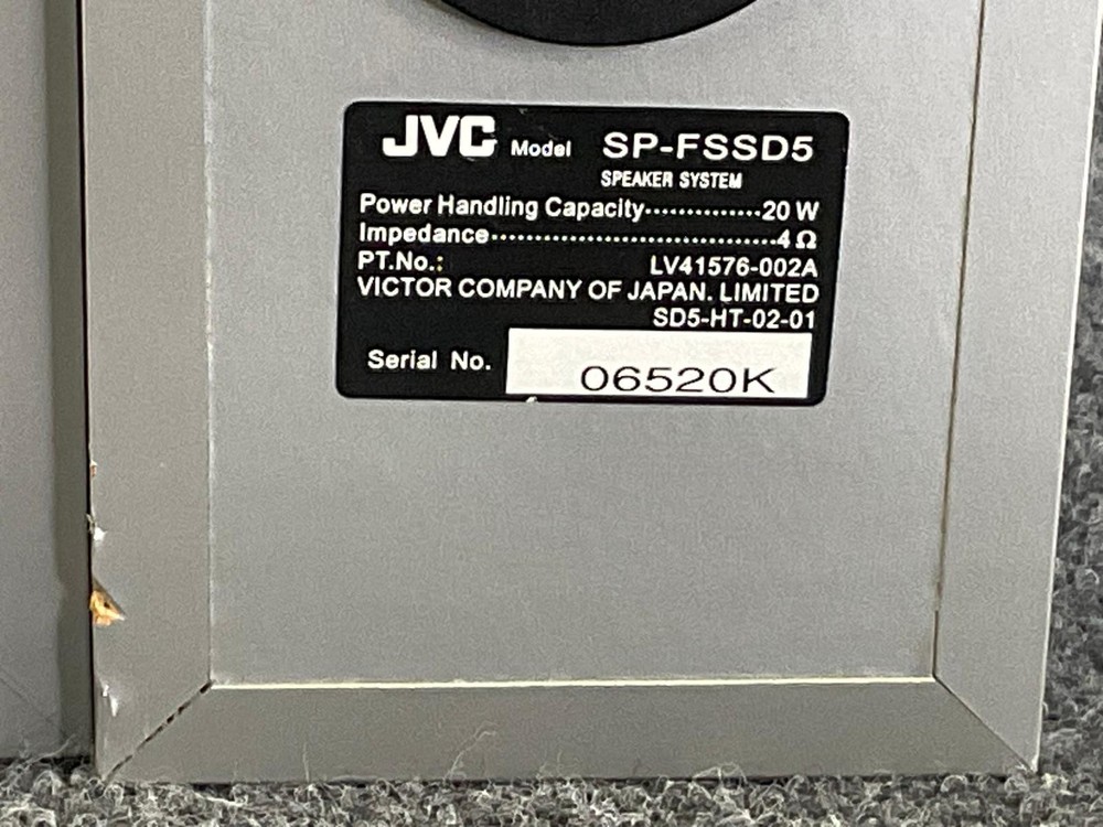JVC FS-SD5 Compact Component System CD Receiver W/ Speaker System Digital Audio
