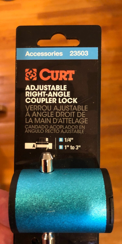 Curt Right-Angle Adjustable Coupler Lock & Keys