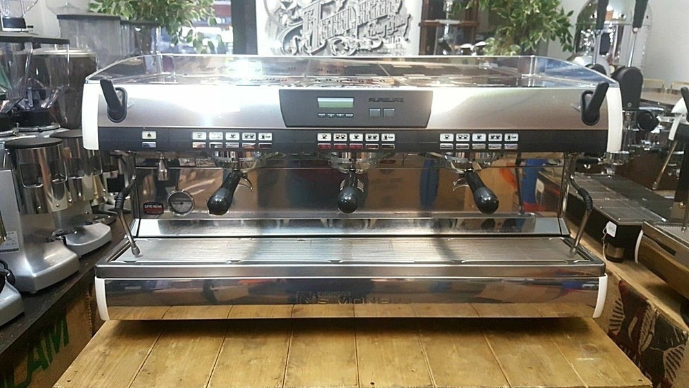 NUOVA SIMONELLI AURELIA II DIGIT 3 GROUP HIGH CUP WHITE ESPRESSO COFFEE MACHINE