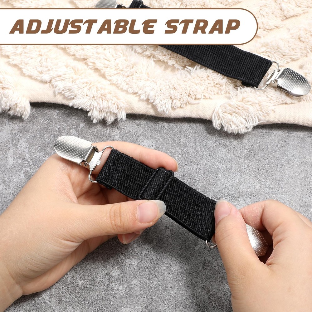 4PCS Adjustable Boot Straps Cowboy Elastic Clips