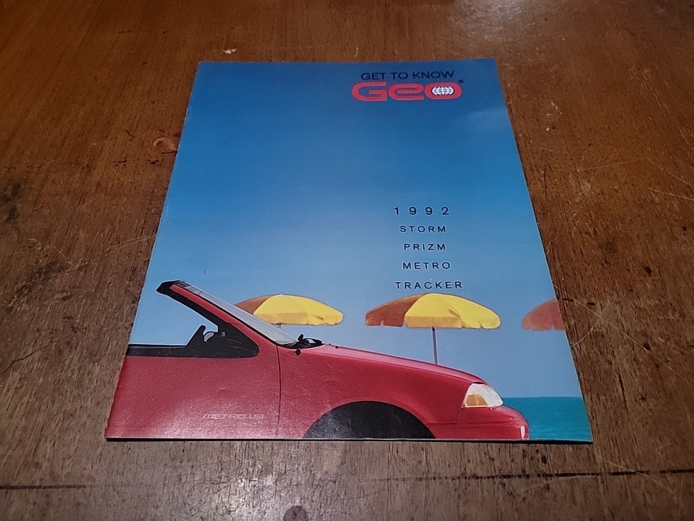 1992 Geo Storm Metro Tracker Full Line Brochure