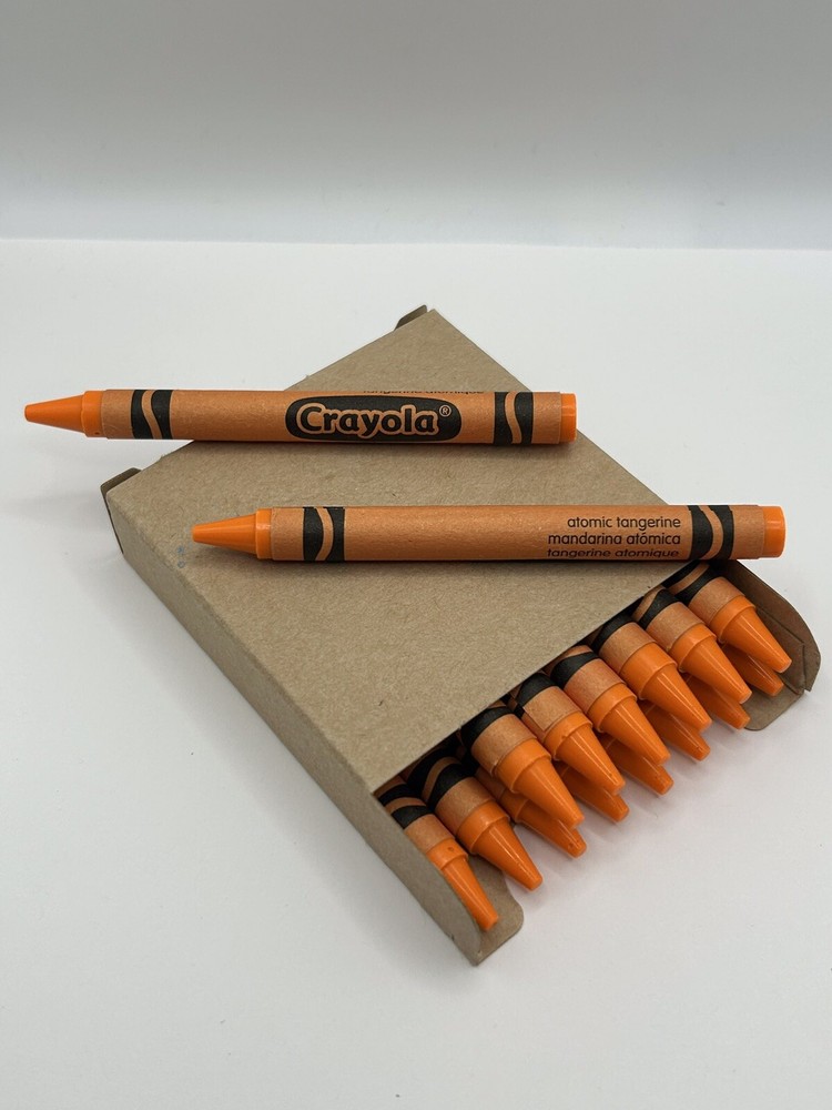 (16) Crayola Crayons (atomic tangerine) BULK