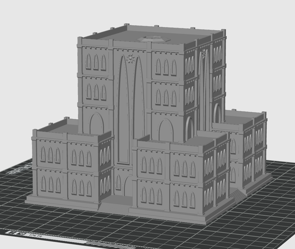 Gothic Tech Cult Citadel - Tabletop Wargame Terrain Battletech Warhammer
