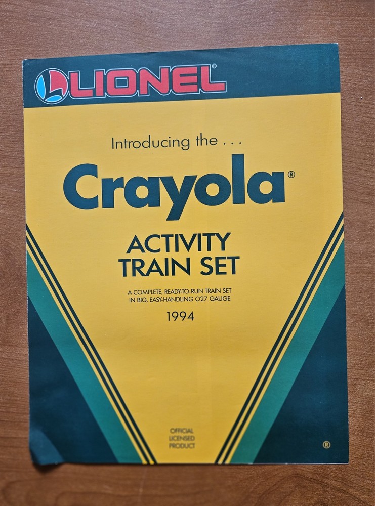 Lionel 1994 Crayola Activity Train Set Brochure