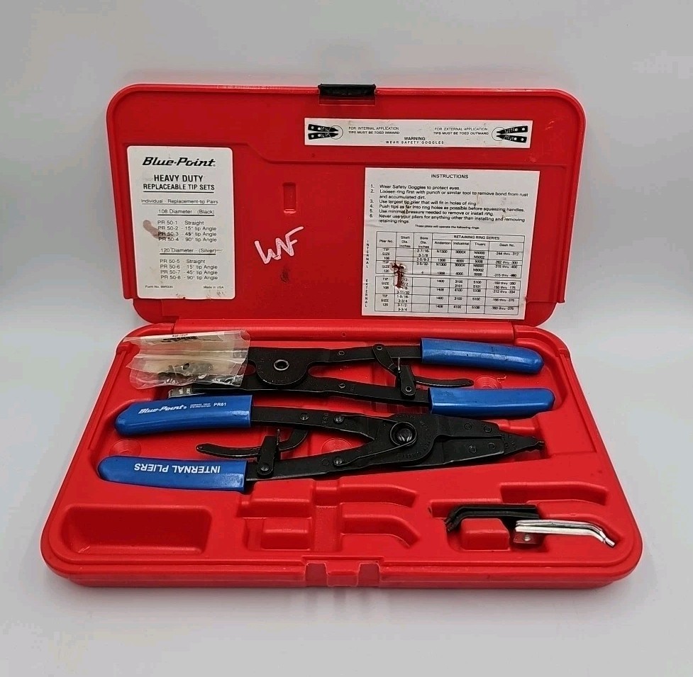 Blue-Point PR-50A Heavy Duty Replaceable Tip Plier Set