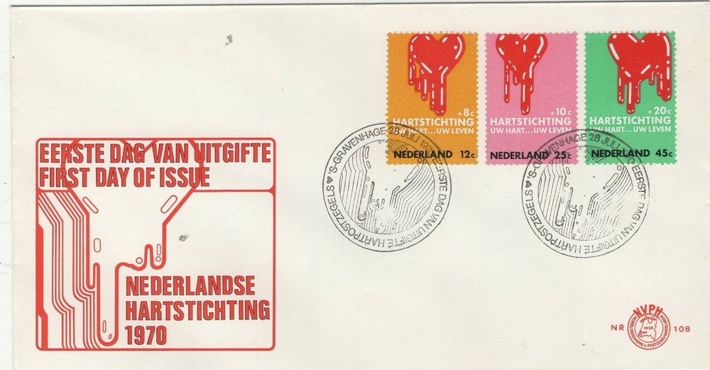 NETHERLANDS 1970 FIRST DAY COVER BLEEDING HEART