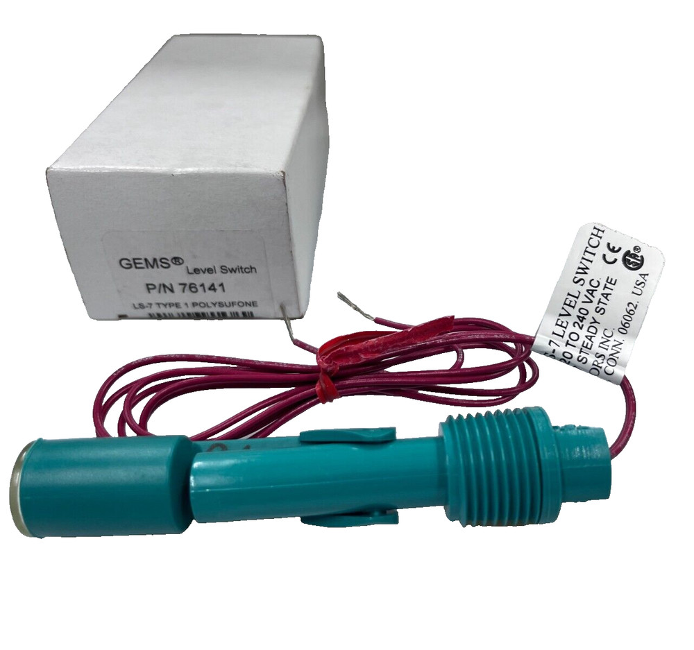 GEMS Sensors LS-7 P/N 76141 Level Switch Single Point Side Mounted Polysufone
