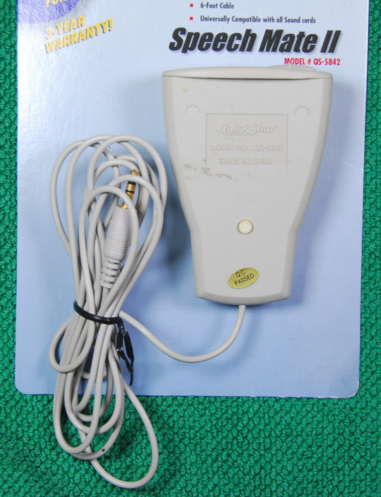 Quick Shot Speech Mate II Computer Microphone Model#: QS-5842