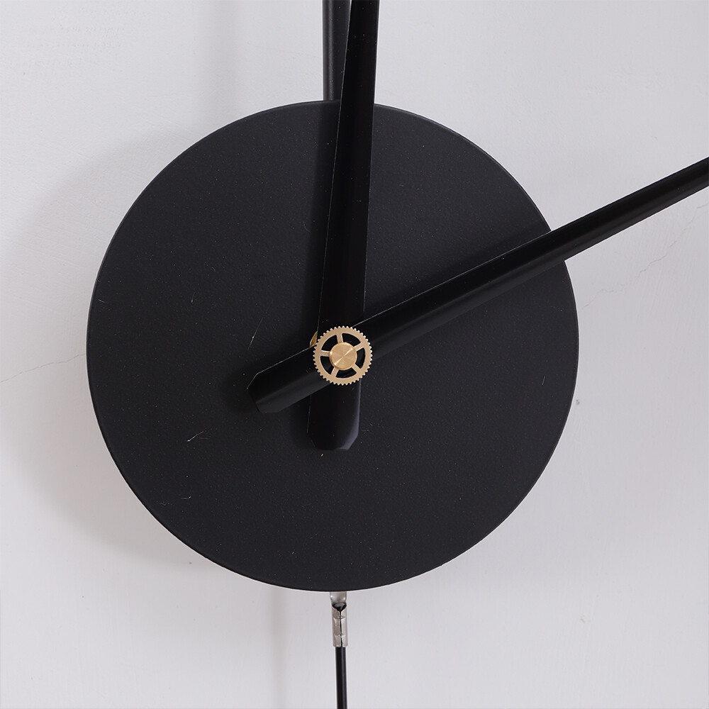 20Classical Large Decorative Wall Clock with Pendulum Modern Non-Ticking Silent