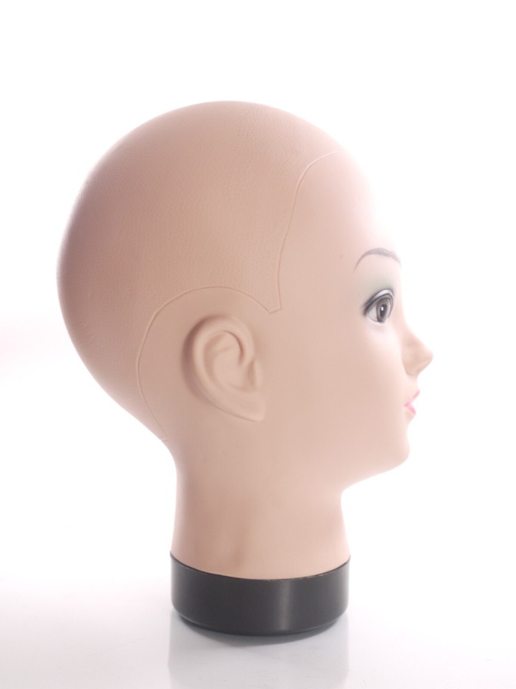 Mannequin Head Makeup Training Practice Wig Hat Display Bald Mannequin Head 9 3/