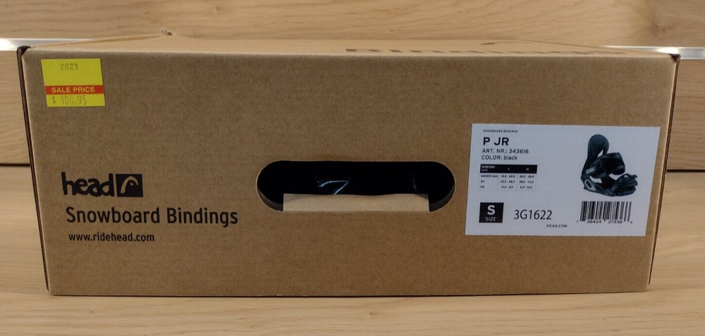Head P Jr Snowboard Bindings - Black - Size Small (Reg. $150)