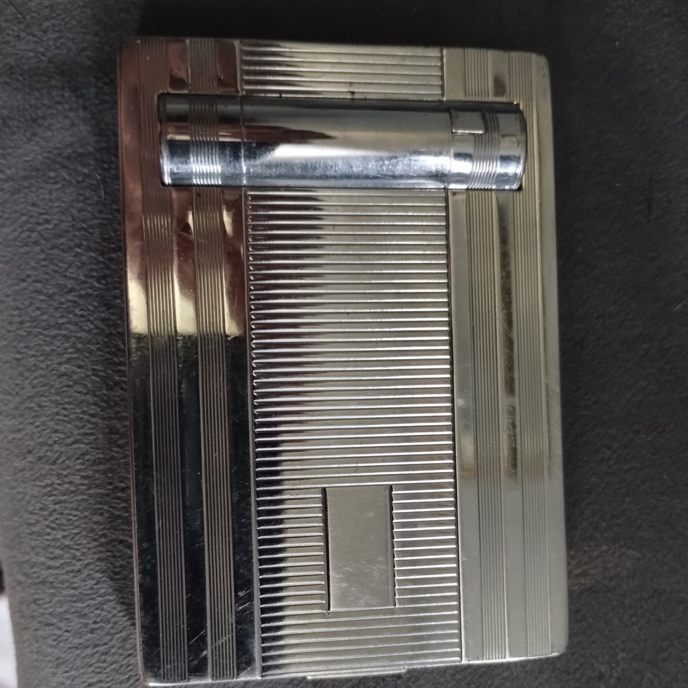 Vintage BOURJOIS silver makeup compact mirror