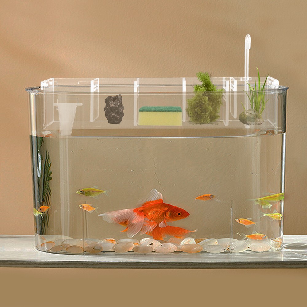 Fish Tank Aquarium Multi-functional External Acrylic Hang On Filter Box Supplies