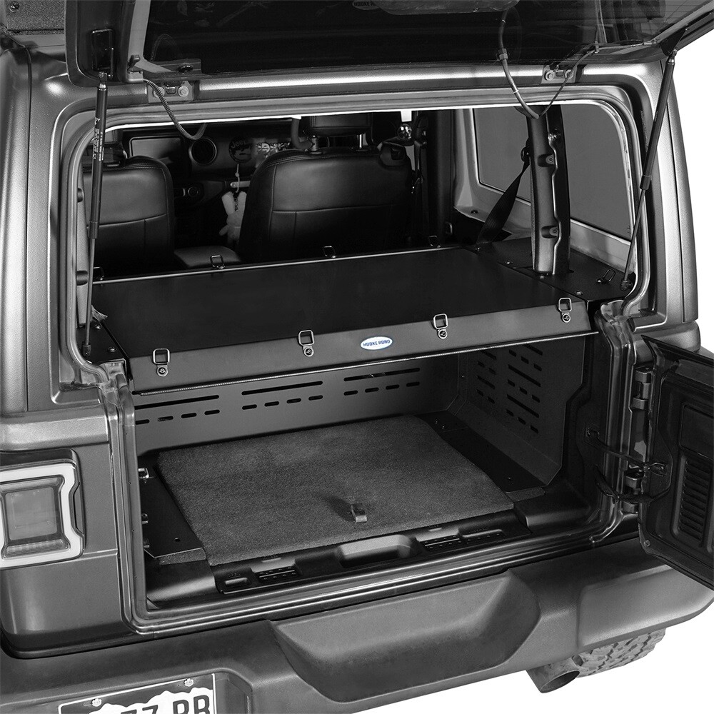 Fit Jeep Wrangler JL 2018-2023 2 Doors Rear Trunk Security Deck Storage Box