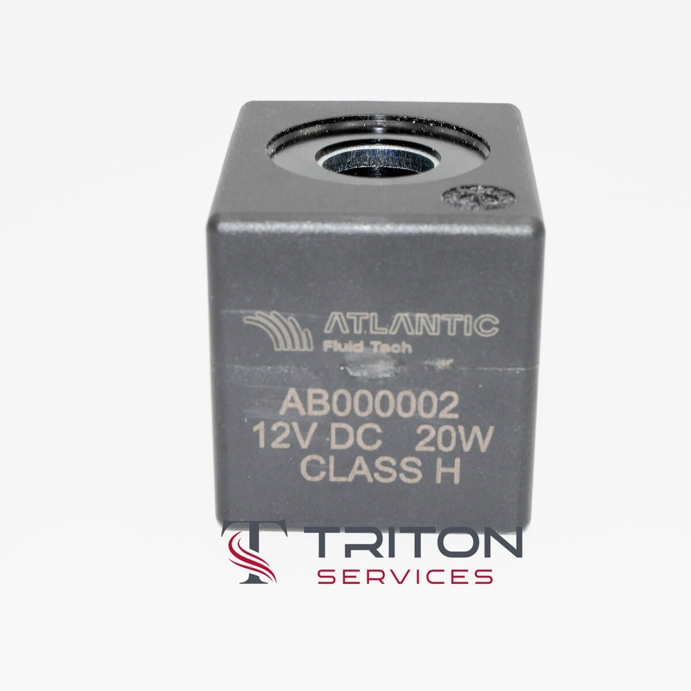 Atlantic Fluid Tech coil, part number AB000002, M7 class H, 12 VDC DIN