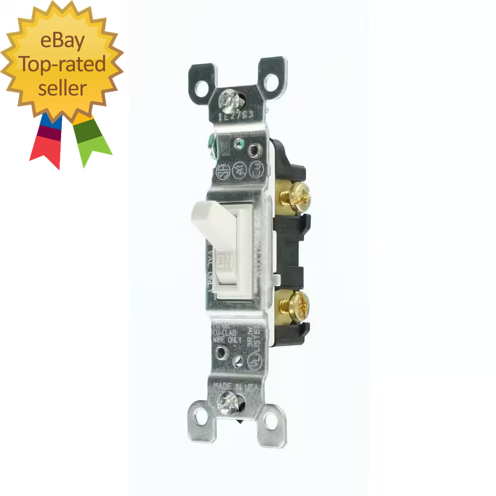 15 Amp Single-Pole Switch, White (10-Pack) 1451-2WM