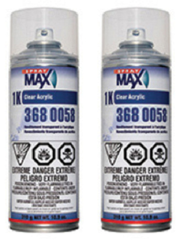 SprayMax 3680058 1K Acrylic Clear Coat - 2 Cans
